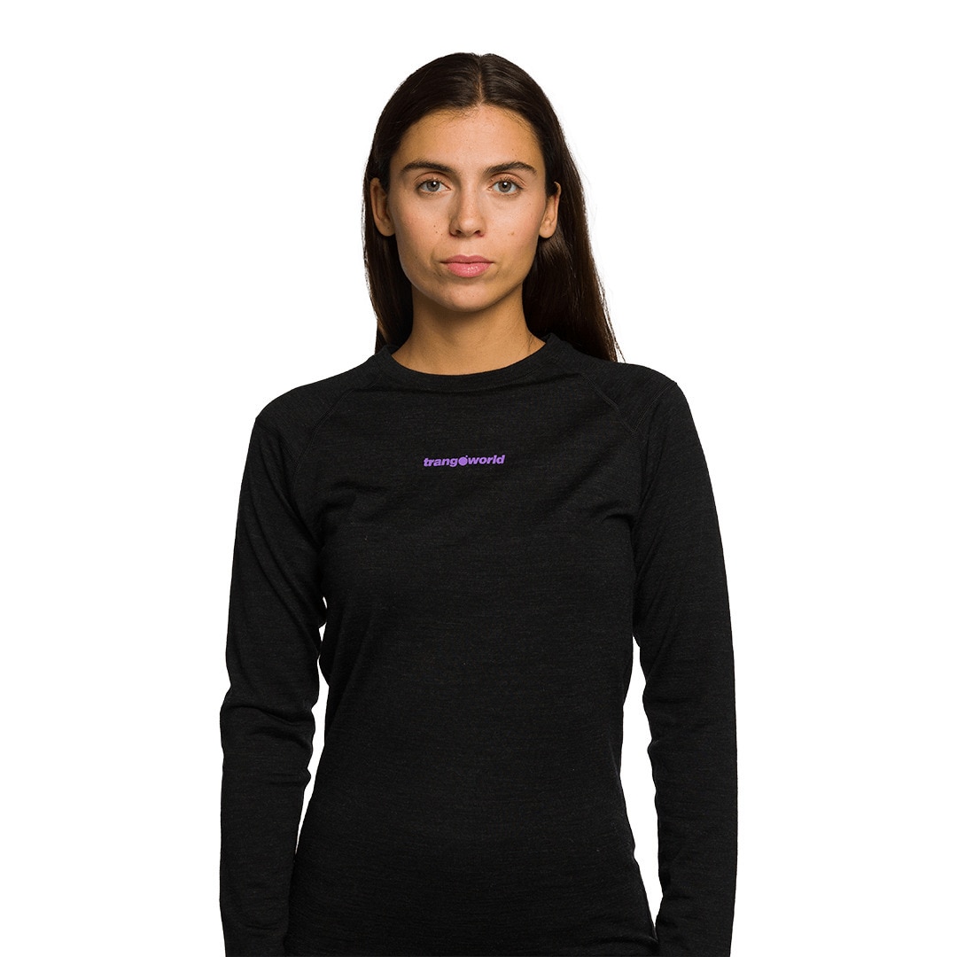 Camiseta interior de mujer Trx2 wool wm evo Trangoworld - Negro Negro-4