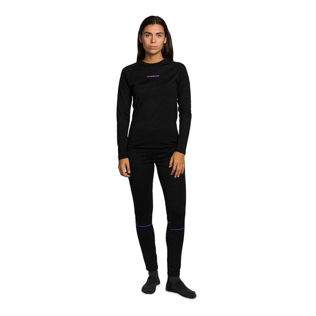 Camiseta interior de mujer Trx2 wool wm evo Trangoworld - Negro Negro-5