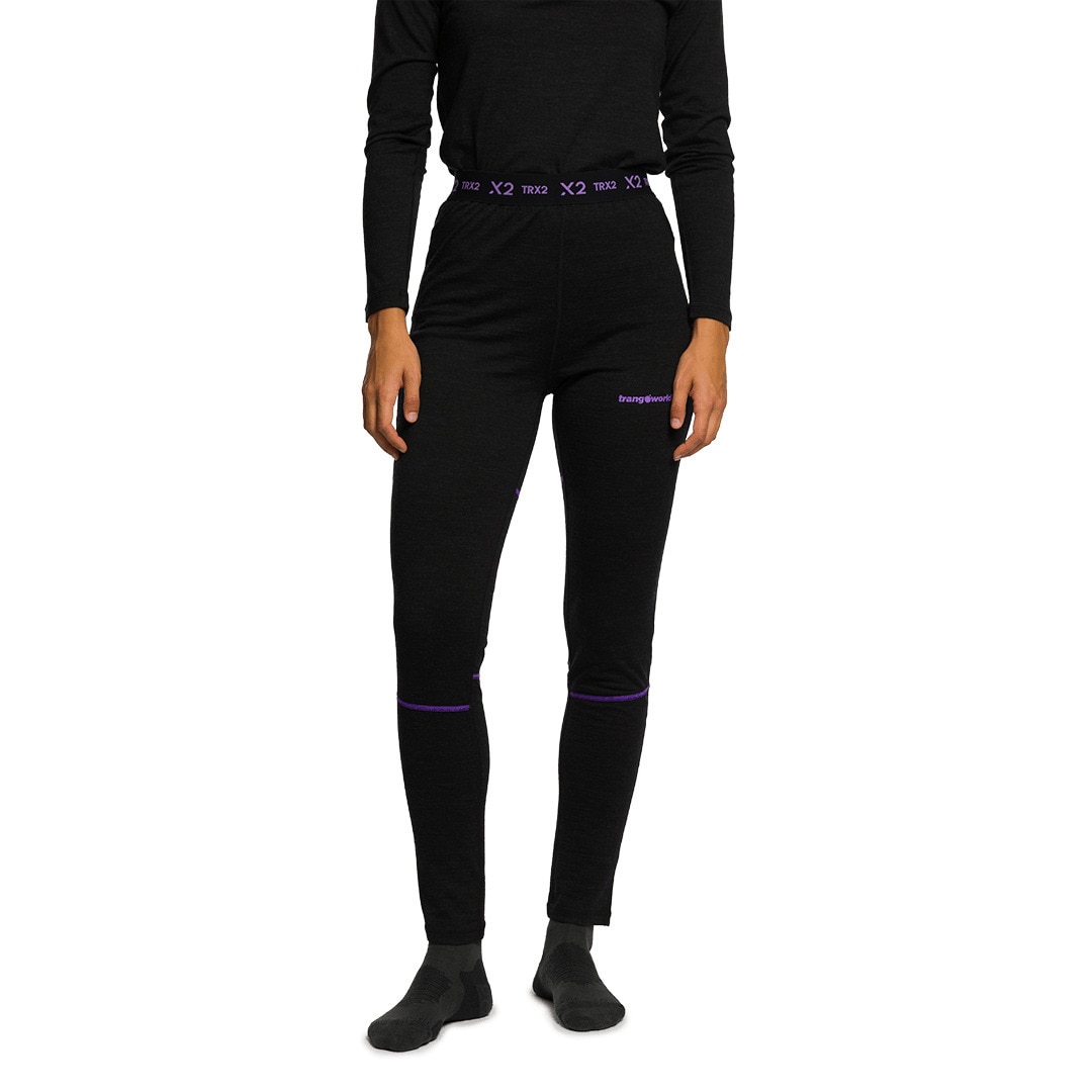 Imagen 1 de Pantalón largo interior de mujer Trx2 wool wm evo Trangoworld - Negro Negro