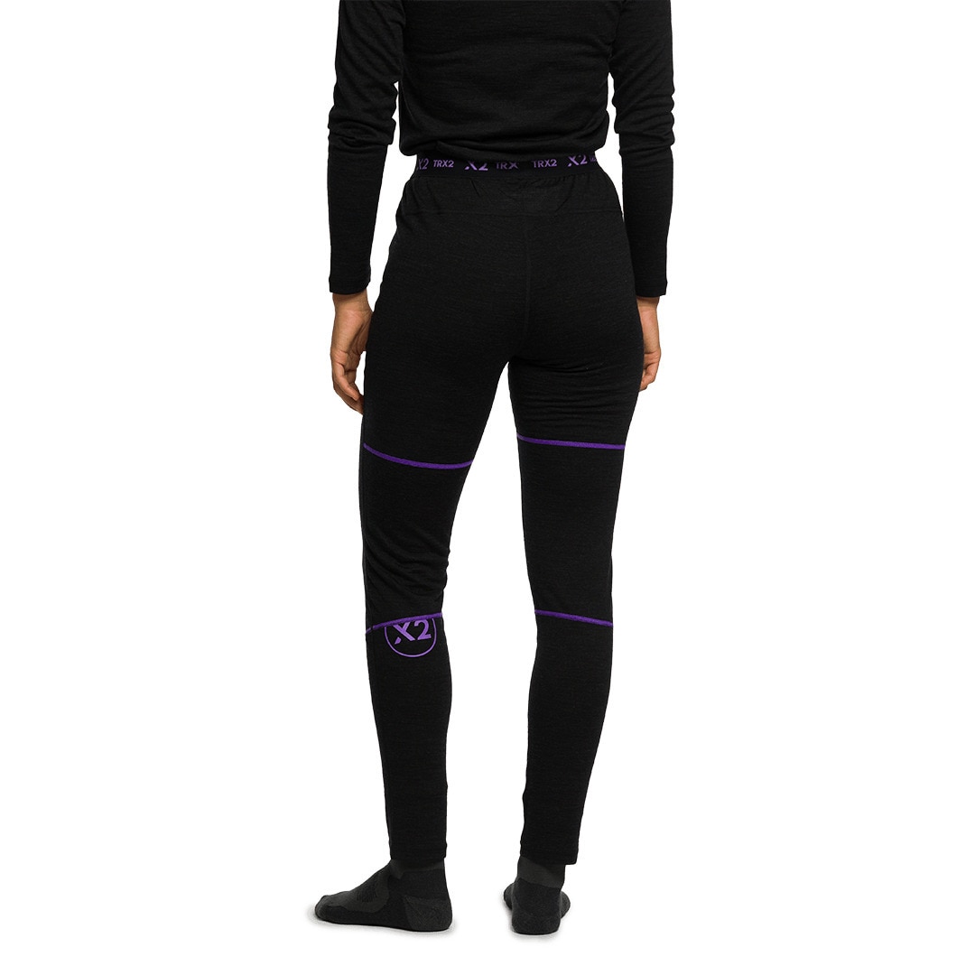 Imagen 2 de Pantalón largo interior de mujer Trx2 wool wm evo Trangoworld - Negro Negro
