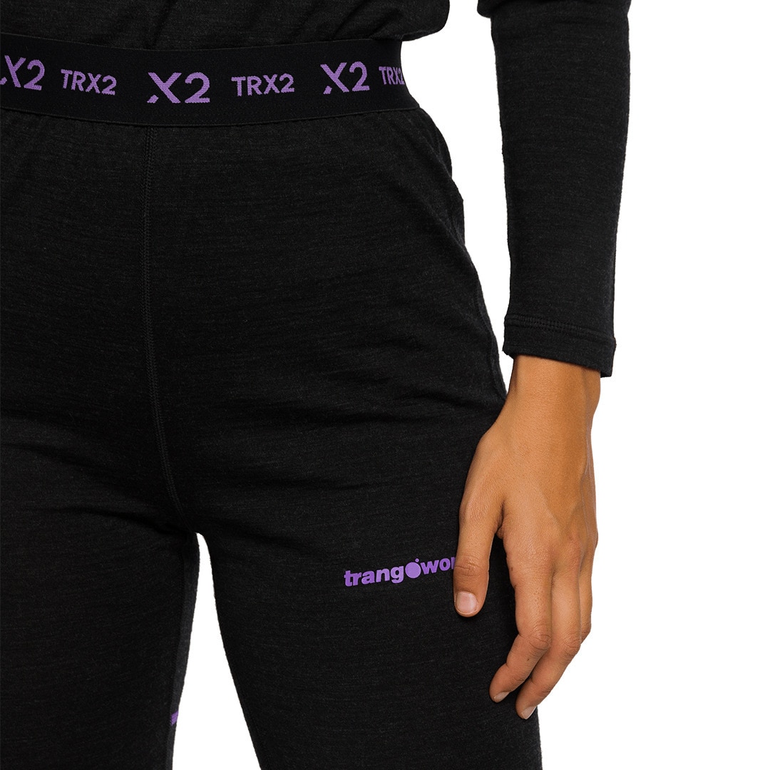 Imagen 5 de Pantalón largo interior de mujer Trx2 wool wm evo Trangoworld - Negro Negro