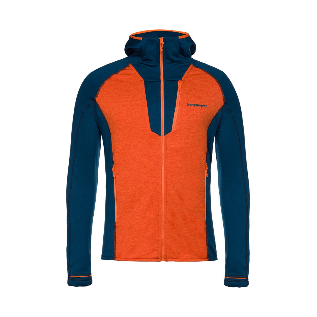 Trangoworld Chaqueta de hombre Etive Naranja / Azul marino