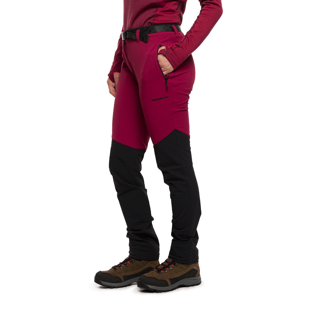 Pantalón largo de mujer Arolla Trangoworld - Rosa / Negro Rosa / Negro-3