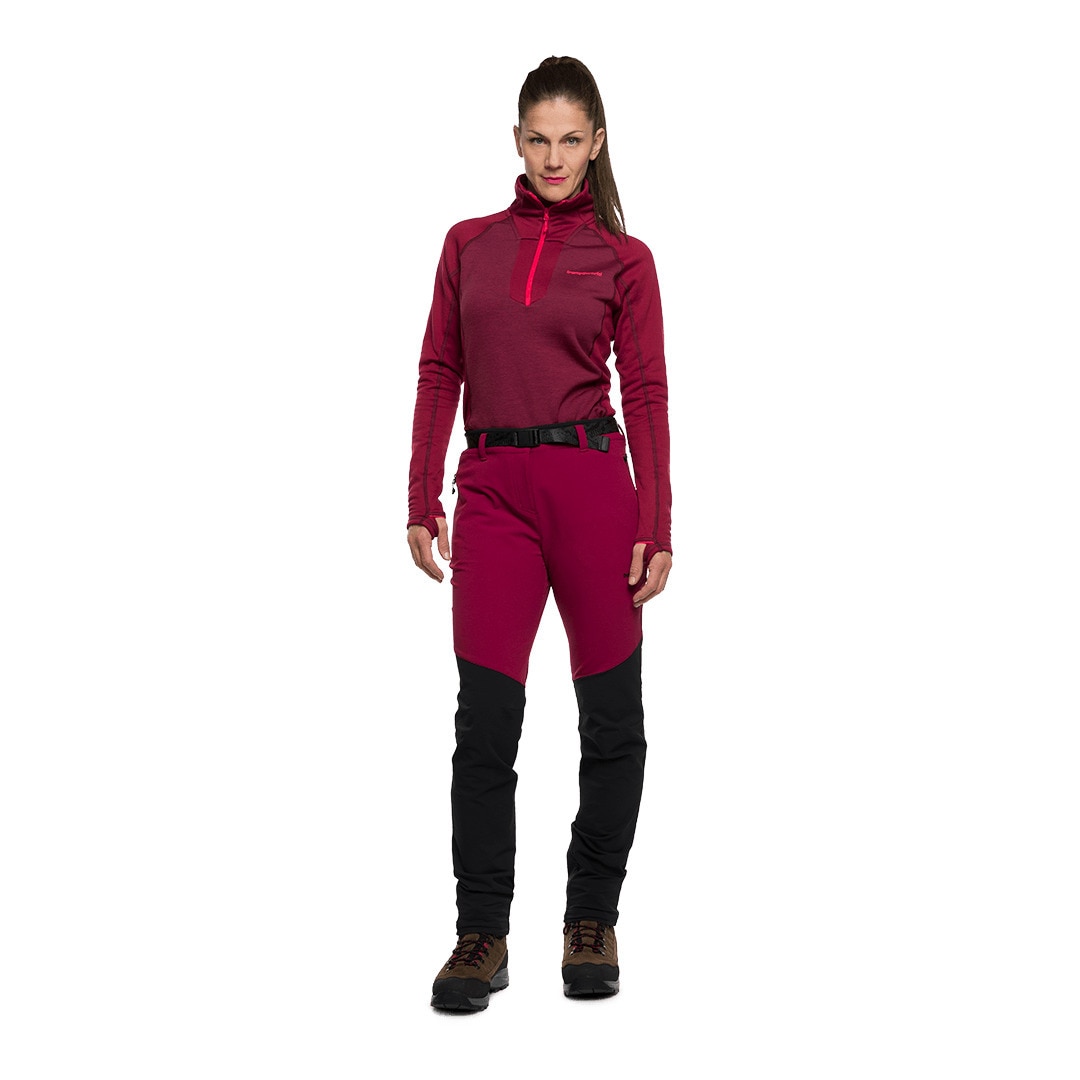 Pantalón largo de mujer Arolla Trangoworld - Rosa / Negro Rosa / Negro-4