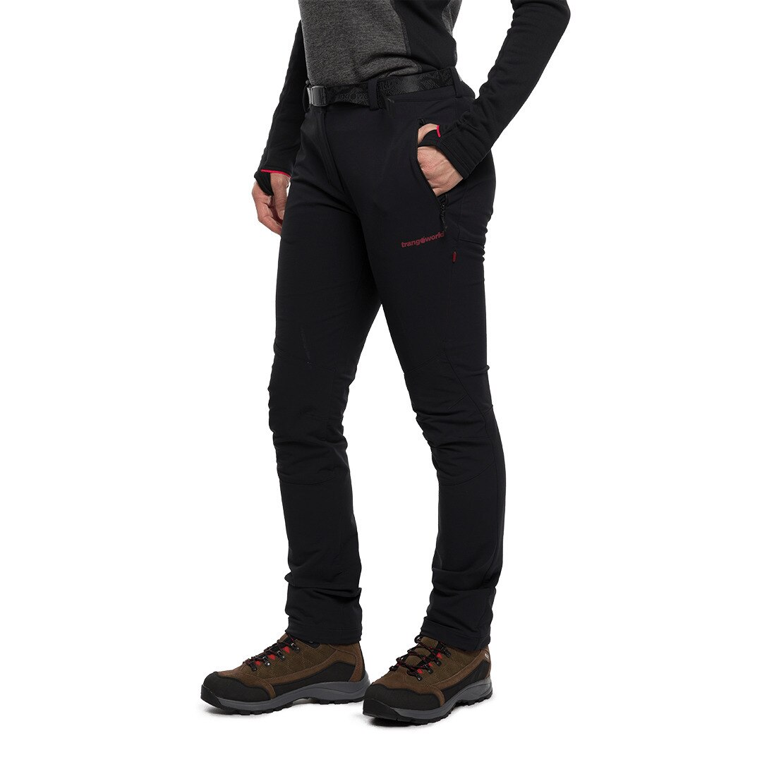 Pantalón largo de mujer Dunai dr Trangoworld - Negro mate Negro mate-4