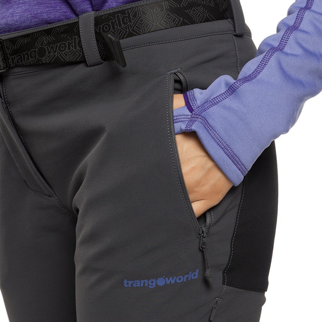 Pantalón largo de mujer Dunai dr Trangoworld - Gris / Negro Gris / Negro-5