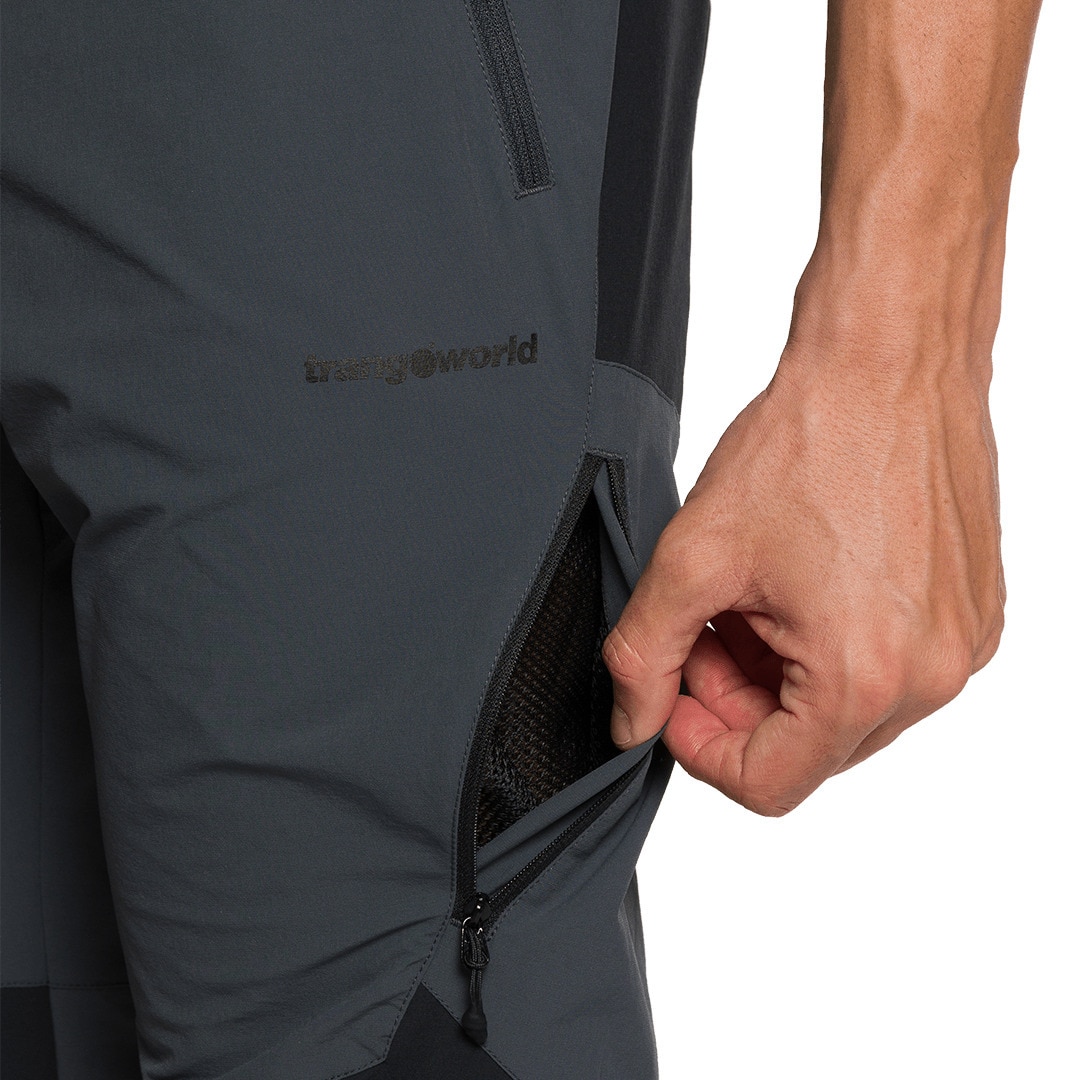 Pantalón de hombre Limoux Trangoworld - Gris / Negro Gris / Negro-4