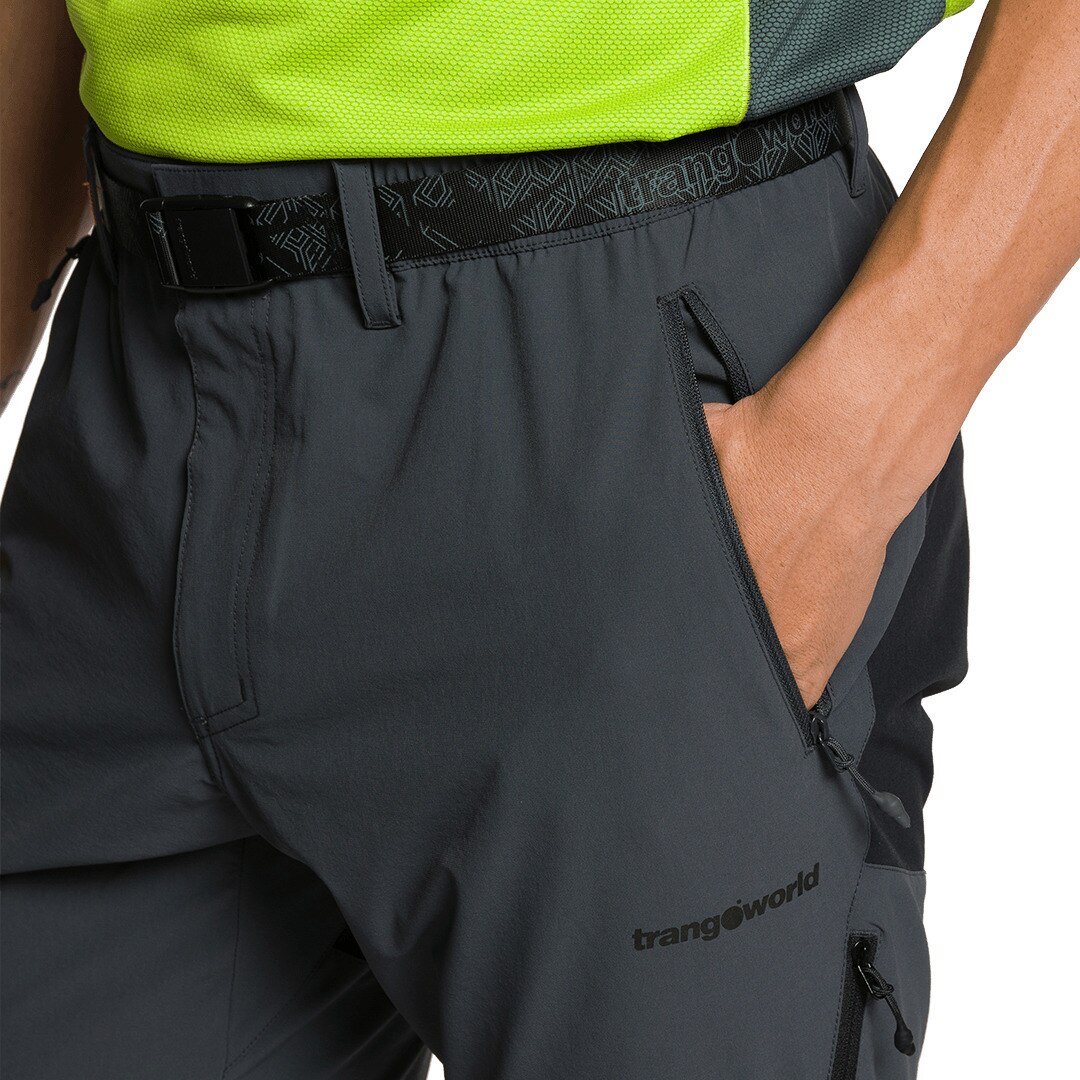 Pantalón de hombre Limoux Trangoworld - Gris / Negro Gris / Negro-5