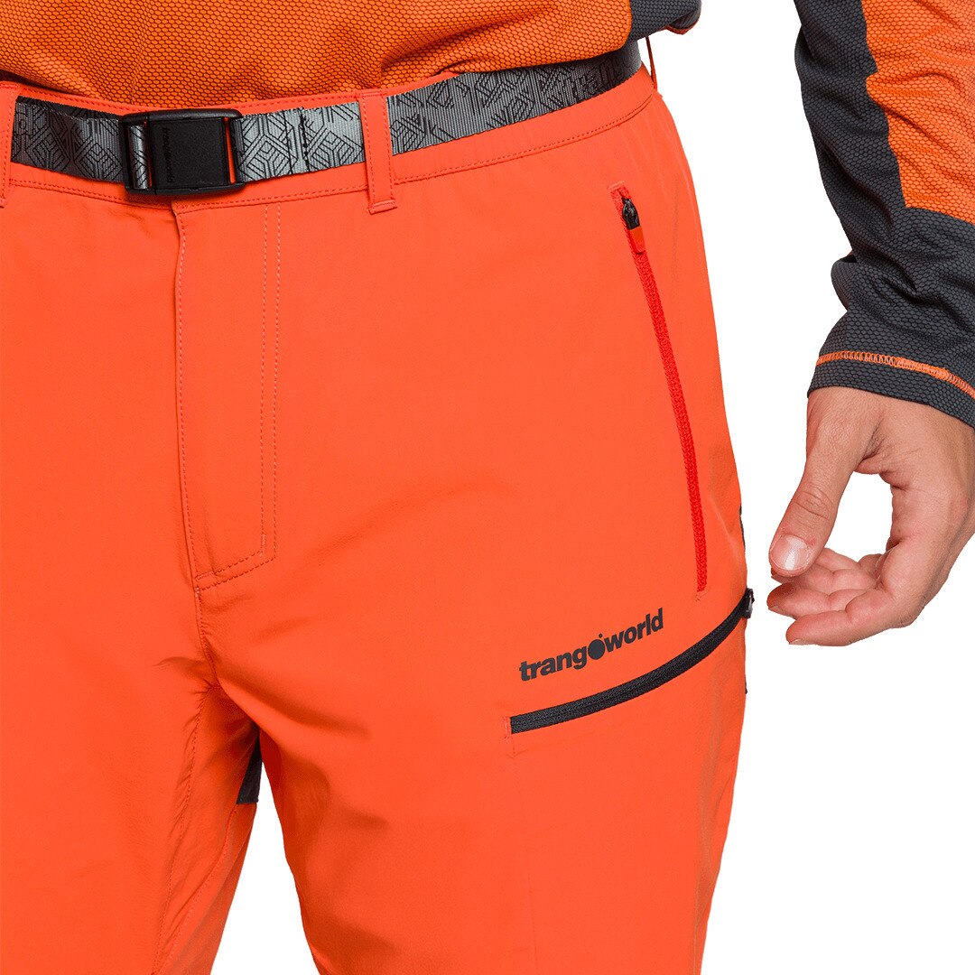 Pantalón largo de hombre Drohmo df Trangoworld - Naranja / Gris Naranja / Gris-4