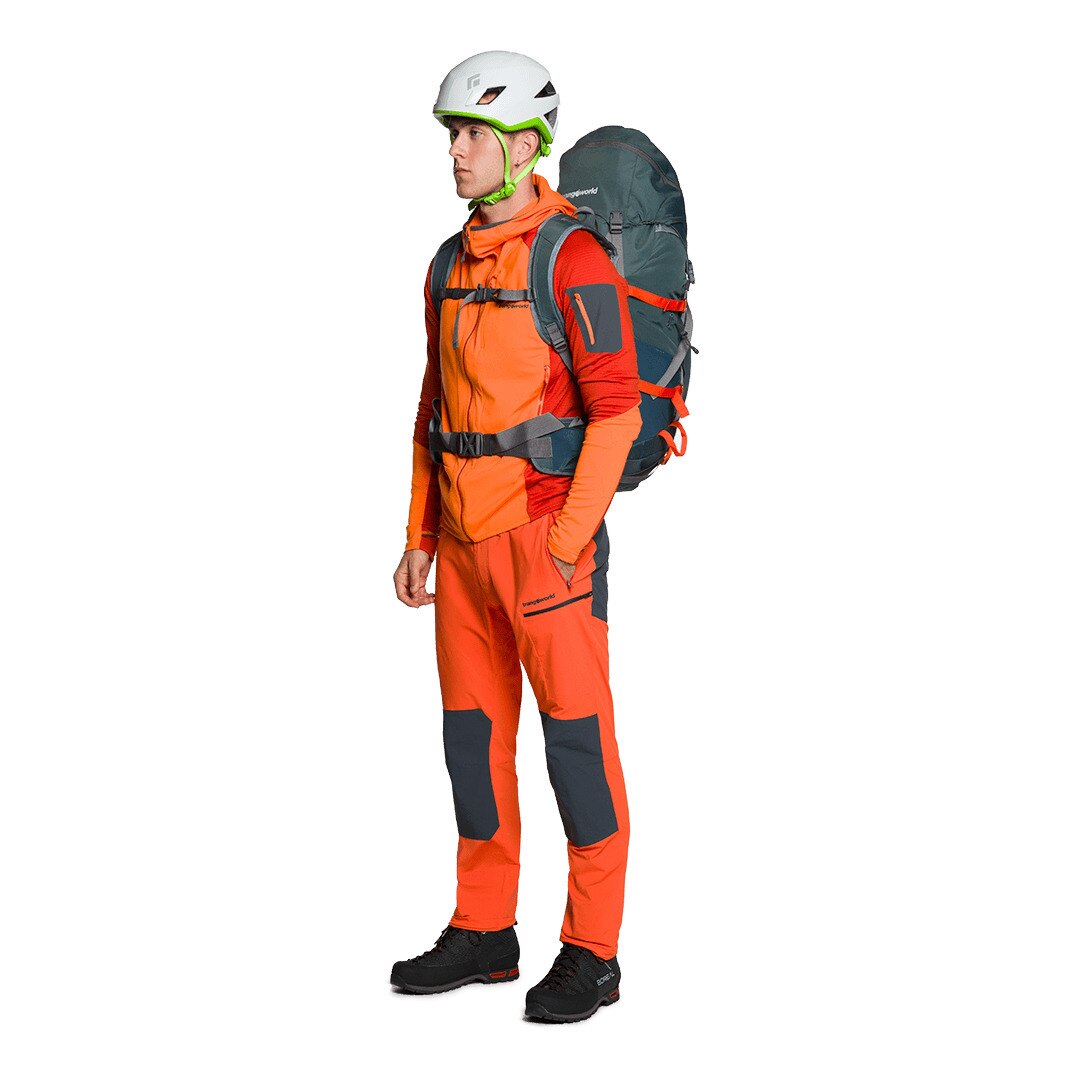 Pantalón largo de hombre Drohmo df Trangoworld - Naranja / Gris Naranja / Gris-5
