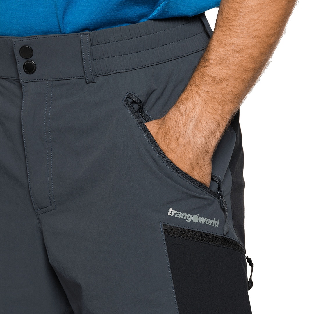Pantalón corto de hombre Stuor df Trangoworld - Gris / Negro Gris / Negro-4