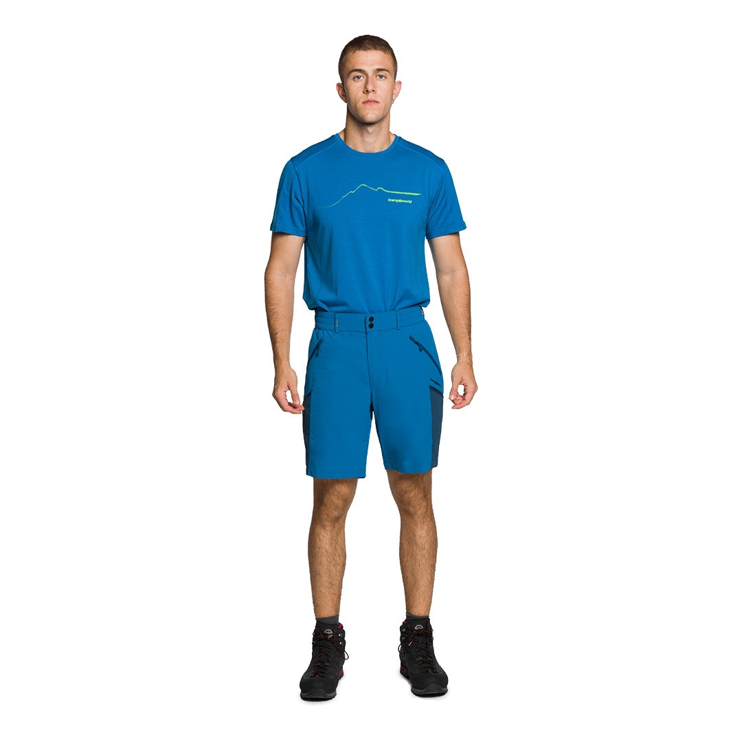 Pantalón corto de hombre Stuor df Trangoworld - Azul / Verde Azul / Verde-5