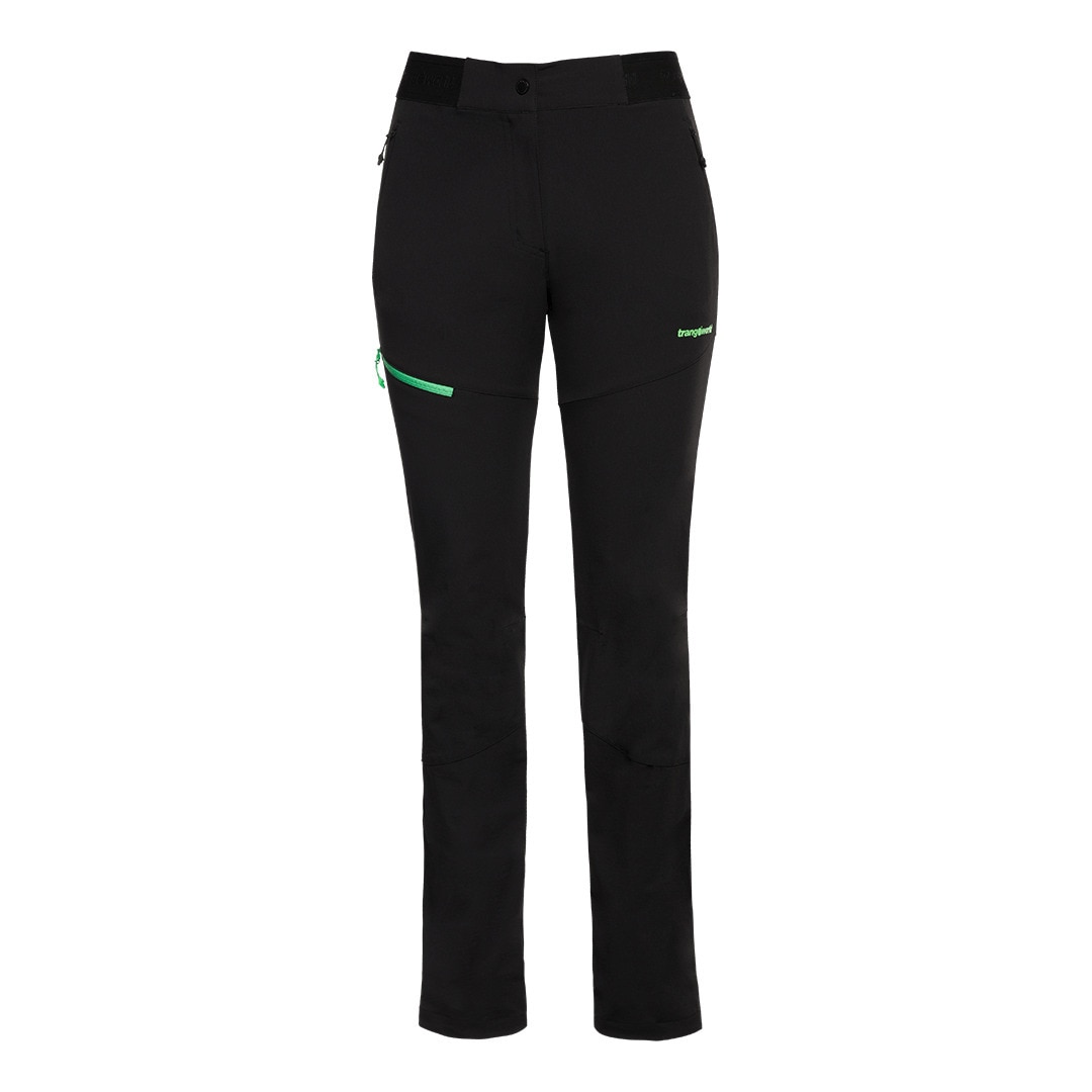 Pantalón largo de mujer Balmaz df Trangoworld - Negro / Verde Negro / Verde-1