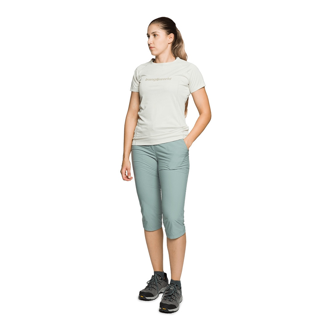 Pantalón pirata de mujer Nzilo Trangoworld - Gris Gris-4