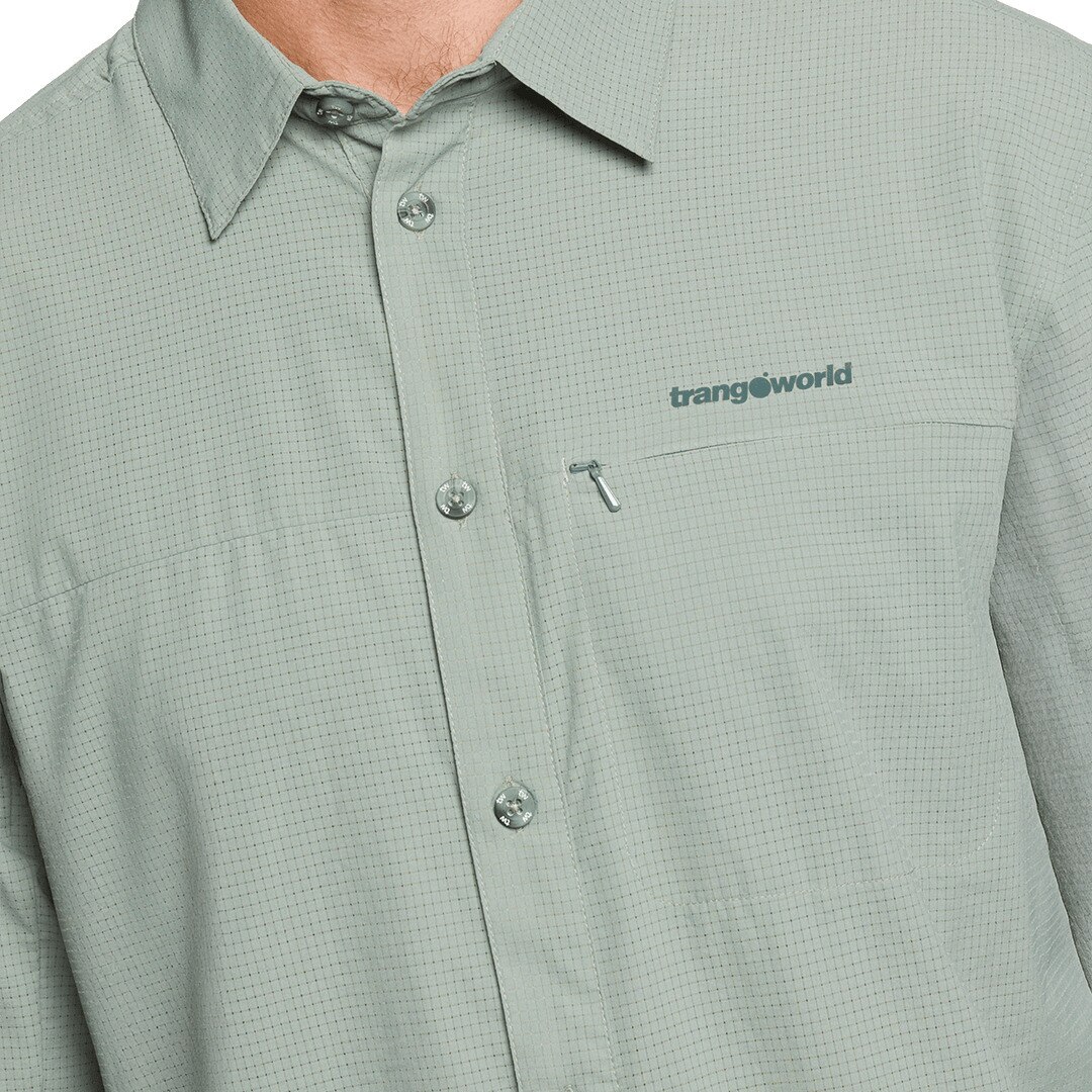 Camisa de hombre Vignemale df Trangoworld - Gris Gris-5