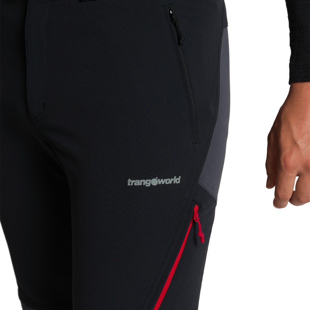 Pantalón largo de hombre Rovek v02 Trangoworld - Negro / Gris Negro / Gris-3