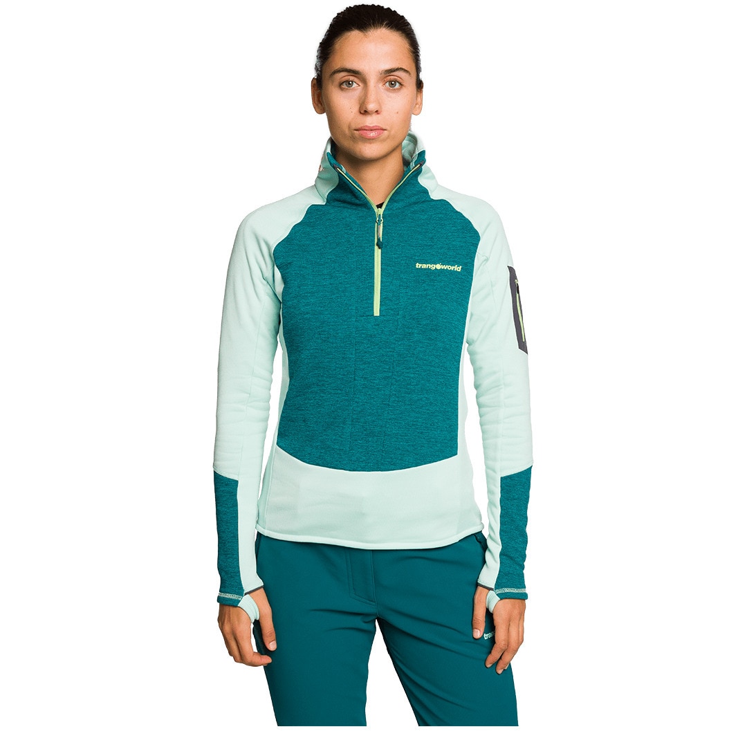 Forro polar de mujer Brenta Trangoworld - Verde oscuro Verde oscuro-1