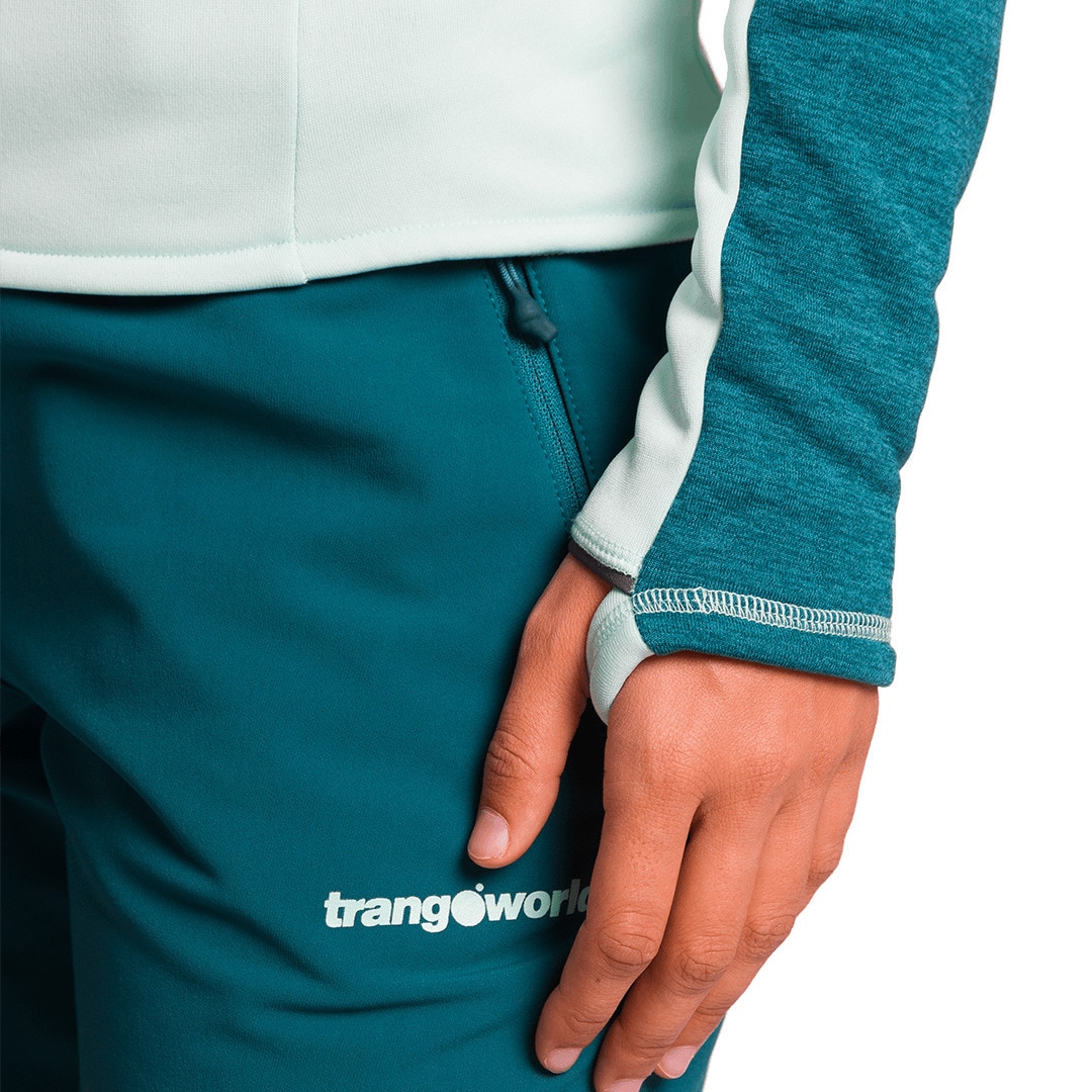 Forro polar de mujer Brenta Trangoworld - Verde oscuro Verde oscuro-5