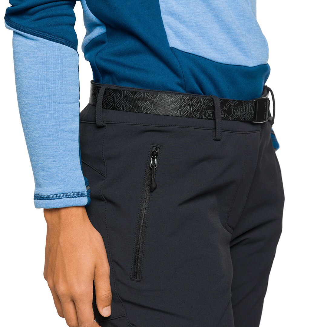 Pantalón largo de mujer Dunai v02 Trangoworld - Negro Negro-4