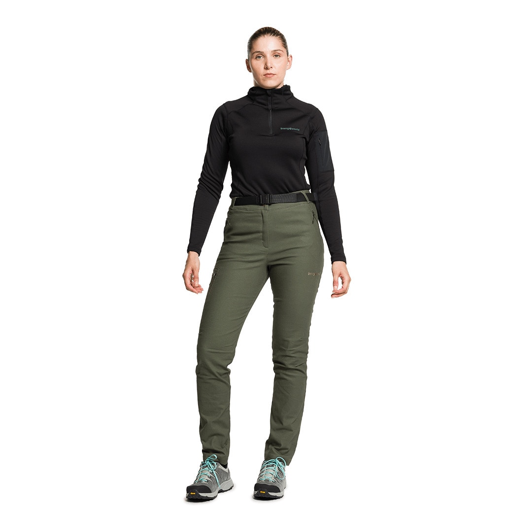 Pantalón largo de mujer Valbona Trangoworld - Verde Verde-5