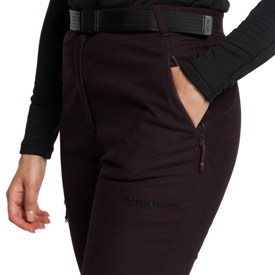 Pantalón largo de mujer Valbona Trangoworld - Marrón oscuro Marrón oscuro-4