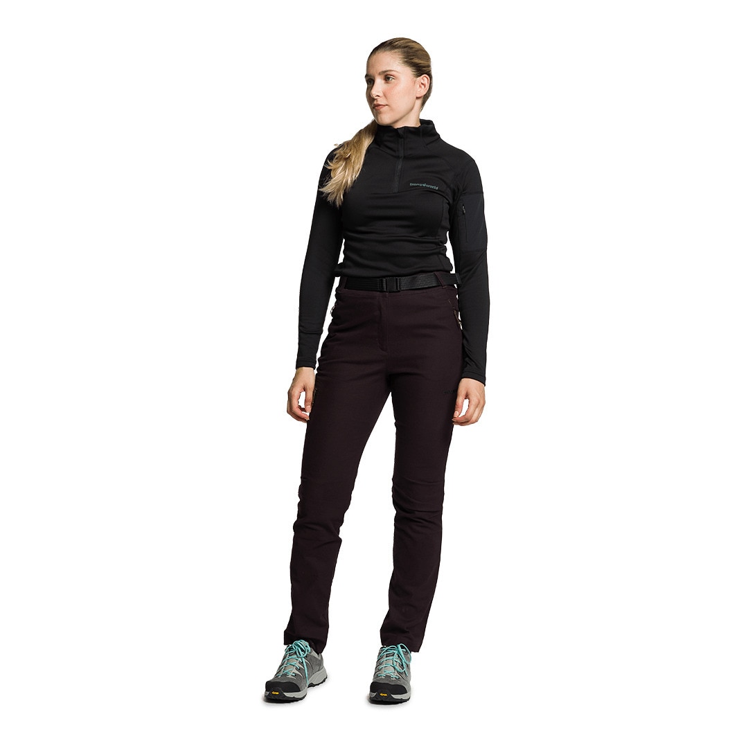 Pantalón largo de mujer Valbona Trangoworld - Marrón oscuro Marrón oscuro-6