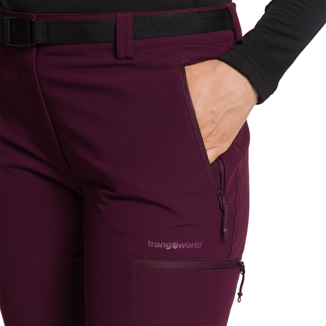 Pantalón largo de mujer Vivier Trangoworld - Ciruela Ciruela-4