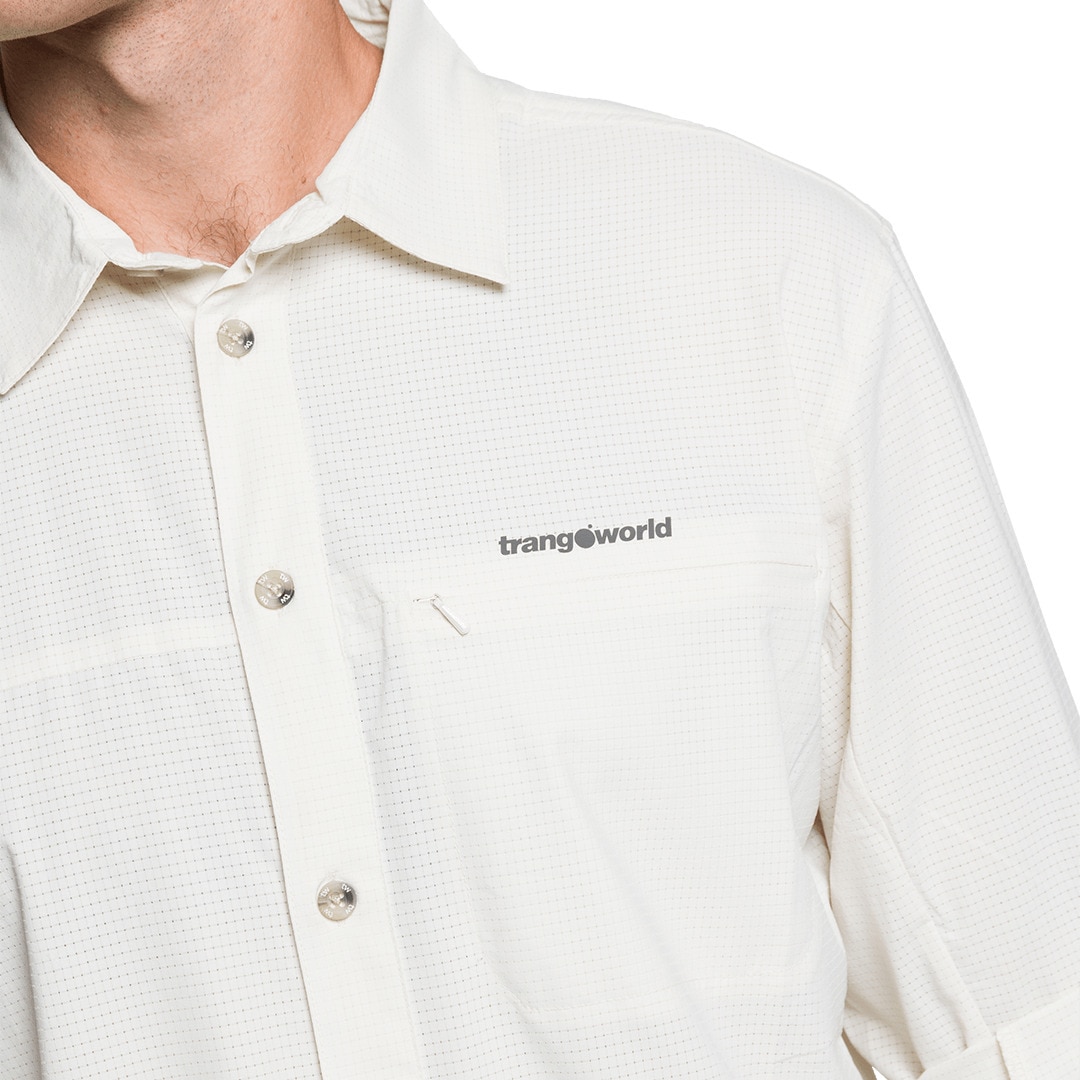 Camisa de hombre Vignemale df Trangoworld - Blanco Blanco-4