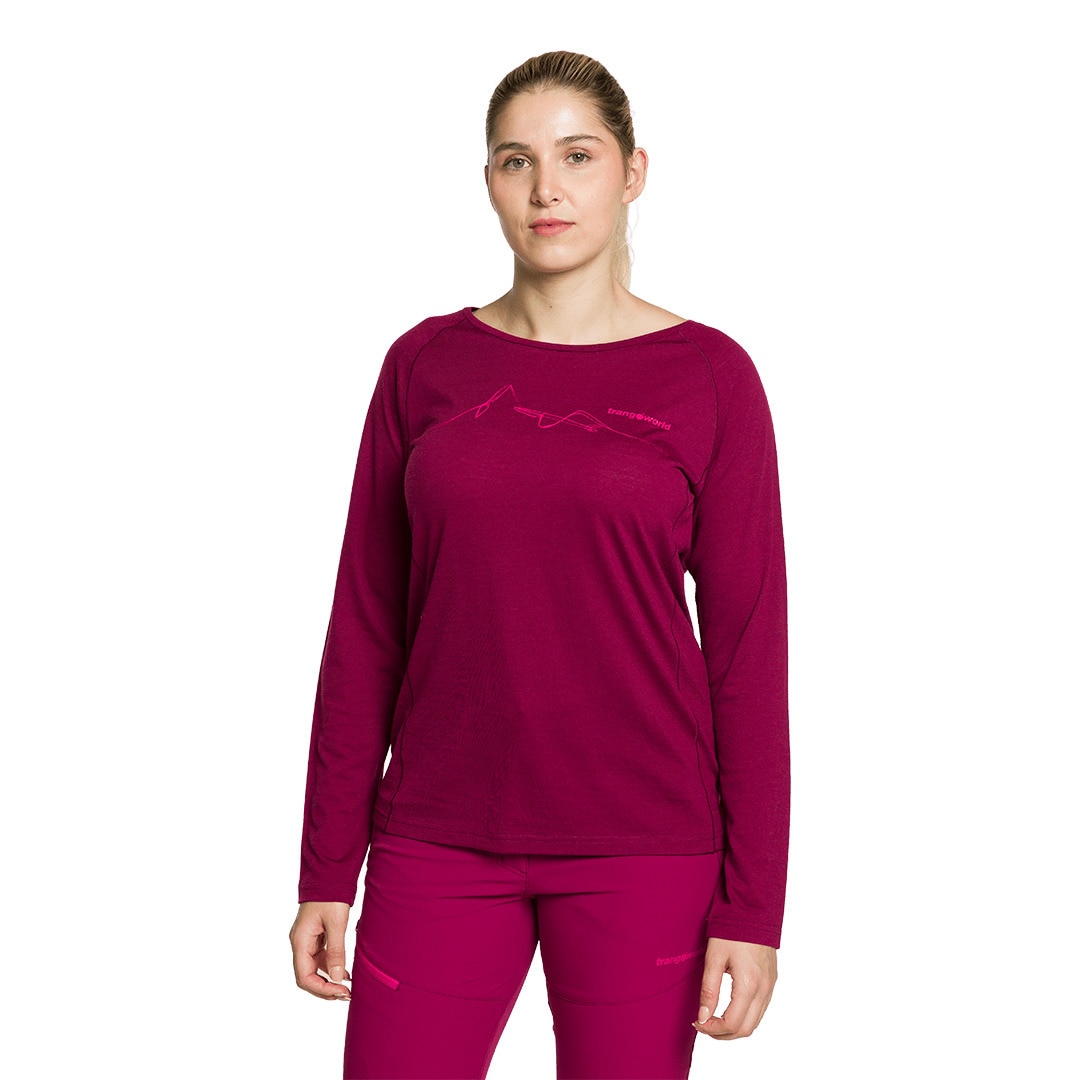 Camiseta de mujer Meru Trangoworld - Burdeos Burdeos-2
