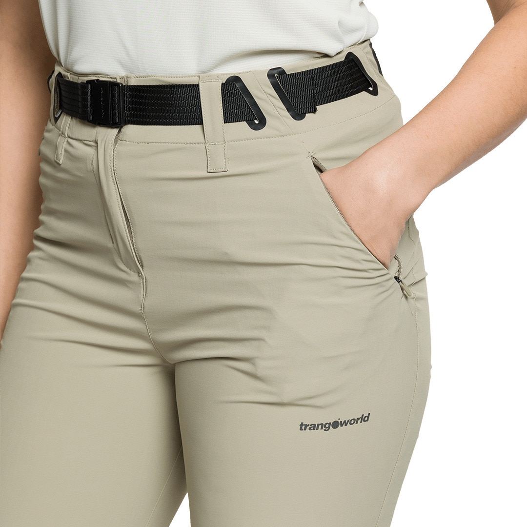 Pantalón largo de mujer Breda v02 Trangoworld - Beige Beige-4