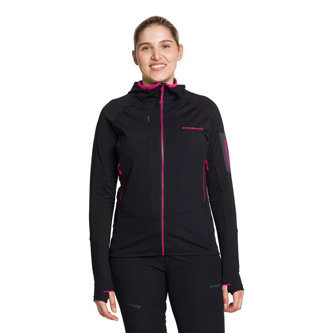 Chaqueta de mujer Marle Trangoworld - Negro / Rosa Negro / Rosa-2
