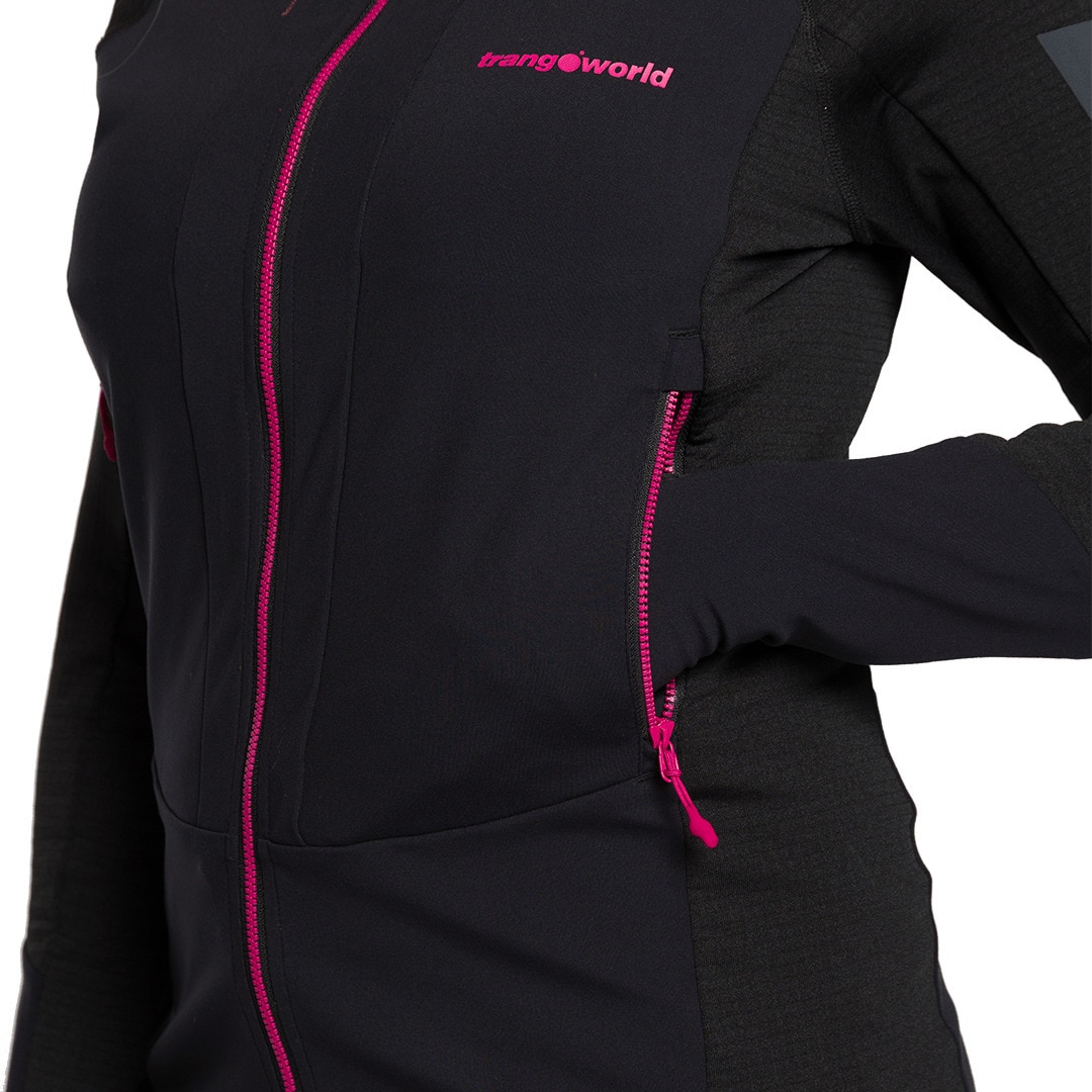 Chaqueta de mujer Marle Trangoworld - Negro / Rosa Negro / Rosa-5
