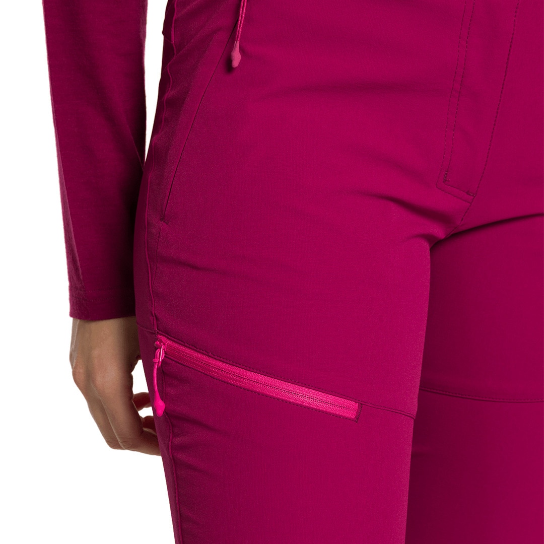 Pantalón largo de mujer Balmaz df Trangoworld - Burdeos Burdeos-5