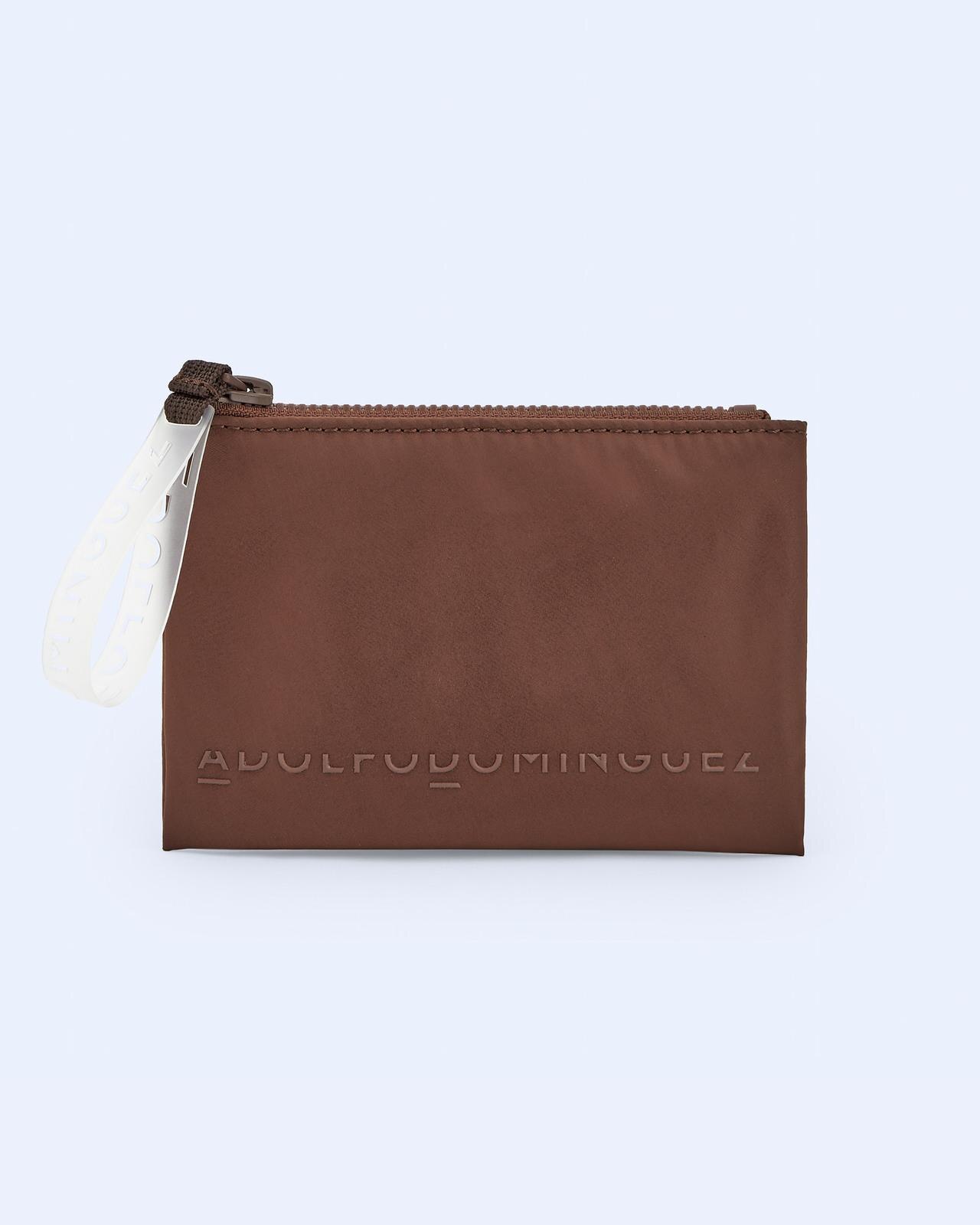 Monedero de mujer de mujer rectangular con cremallera en - Adolfo Dominguez - Marrón Marrón-1