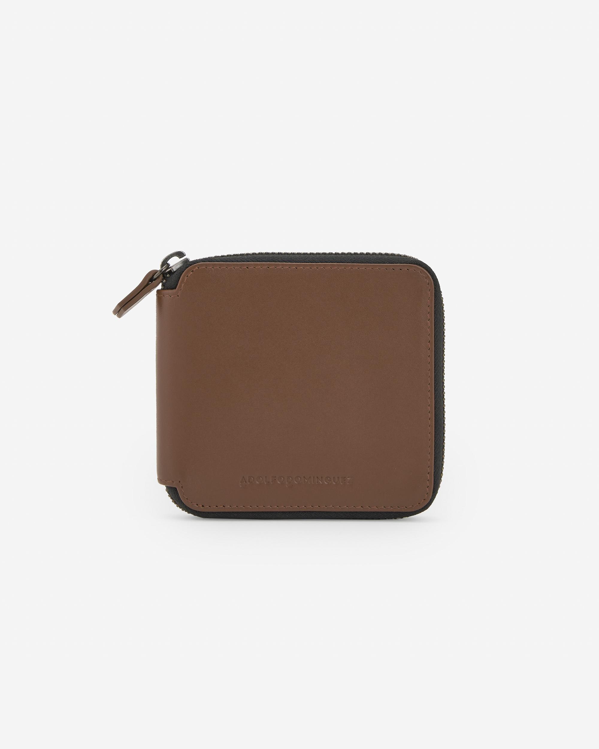 Cartera de hombre cuadrada en piel 100%