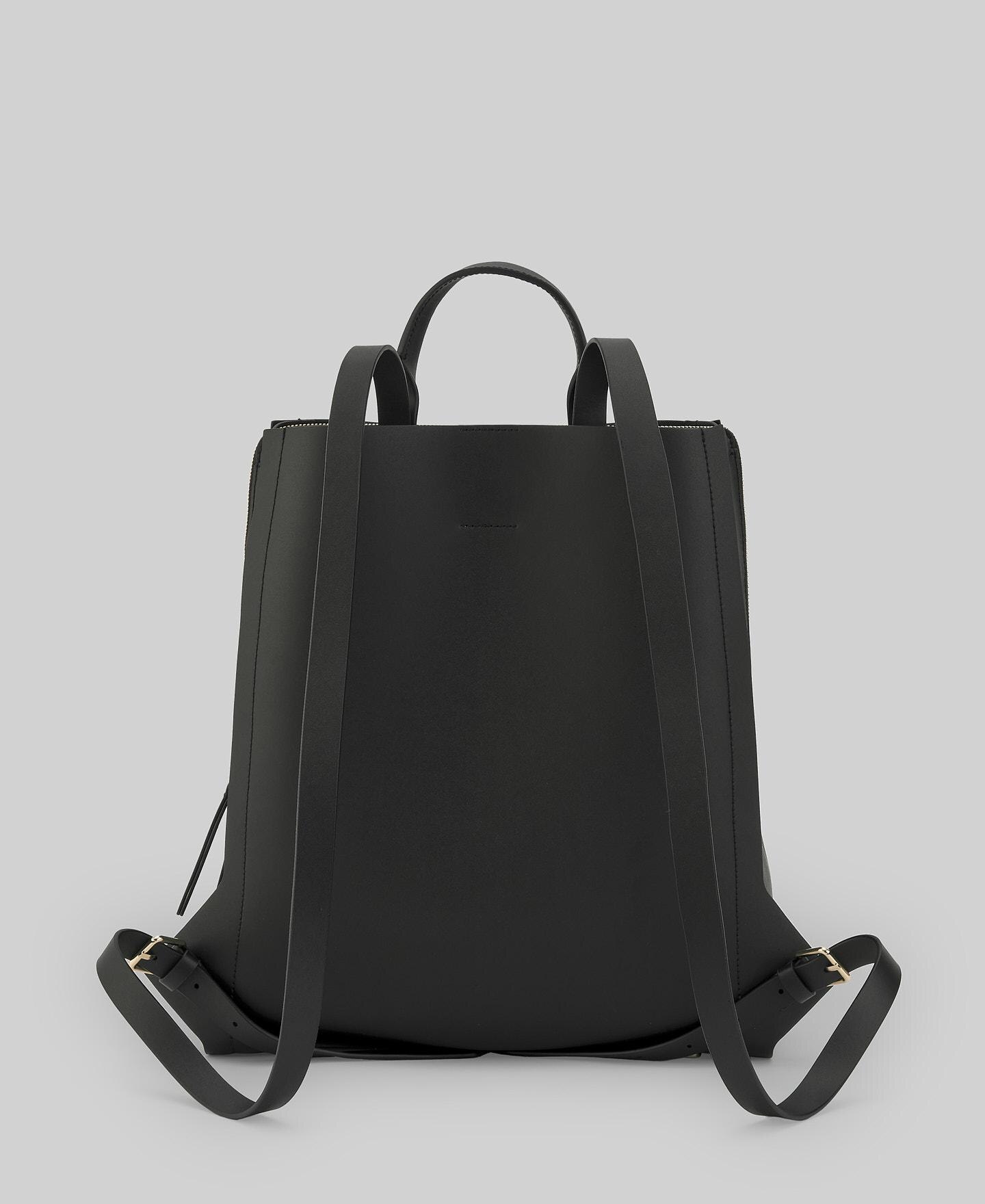 Mochila de mujer en piel responsable - Adolfo Dominguez - Negro Negro-2