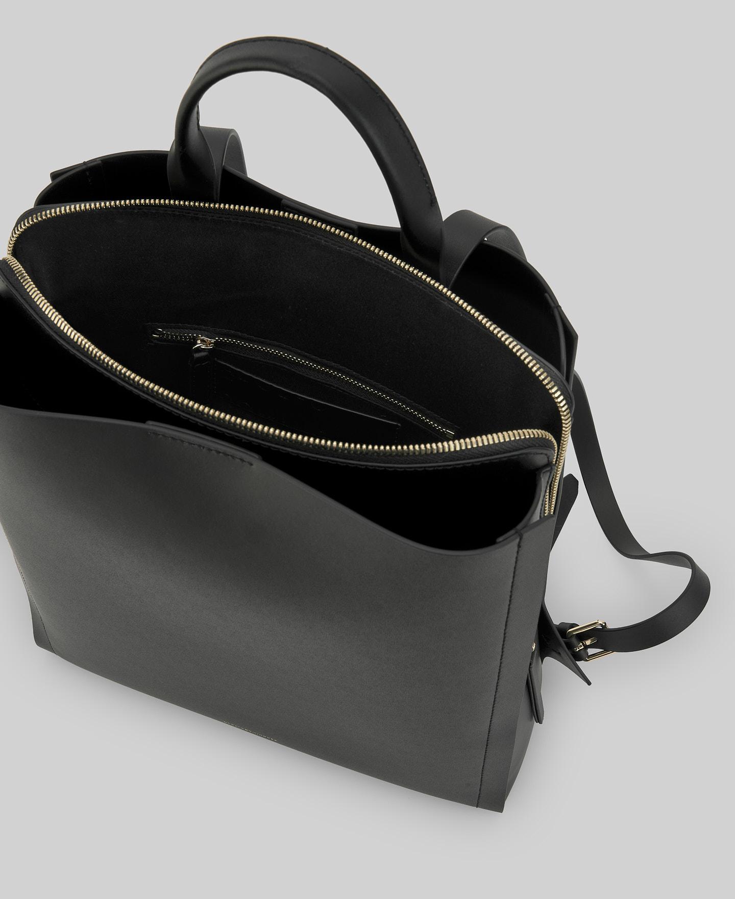 Mochila de mujer en piel responsable - Adolfo Dominguez - Negro Negro-3