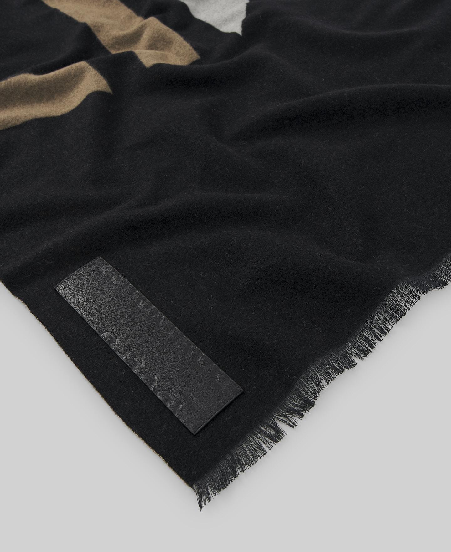 Cachecol Jacquard com Maxi Logo Preto-3