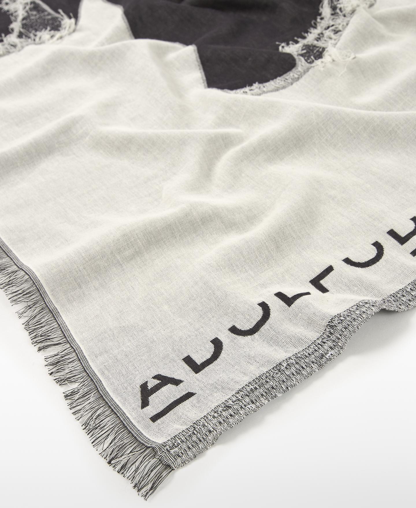 Imagen 2 de Chal de mujer bicolor con recortes jacquard - Gris / Negro Gris / Negro