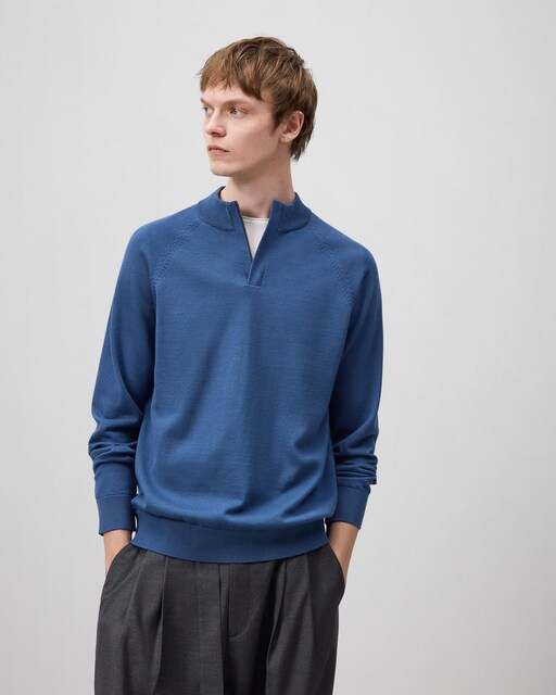 Imagen 0 de Jersey de hombre de punto con cuello de cremallera
