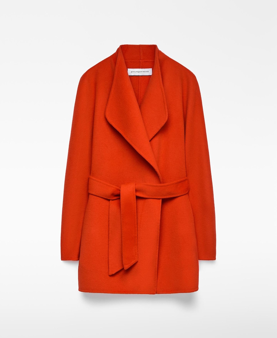 Coat Abrigo Rojo De Mango Mango Classic Coat Red (Pre-owned)