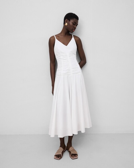 Imagen 0 de Vestido fruncido de tirantes