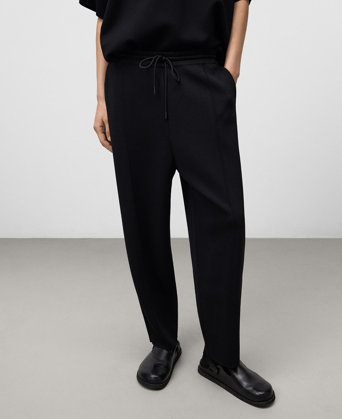 Adolfo Dominguez - Pantalón jogger de hombre de crepé con cintura elástica.
