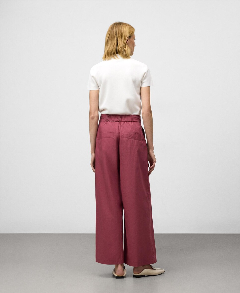 Pantalón ancho de mujer de algodón tipo pareo · Adolfo Dominguez