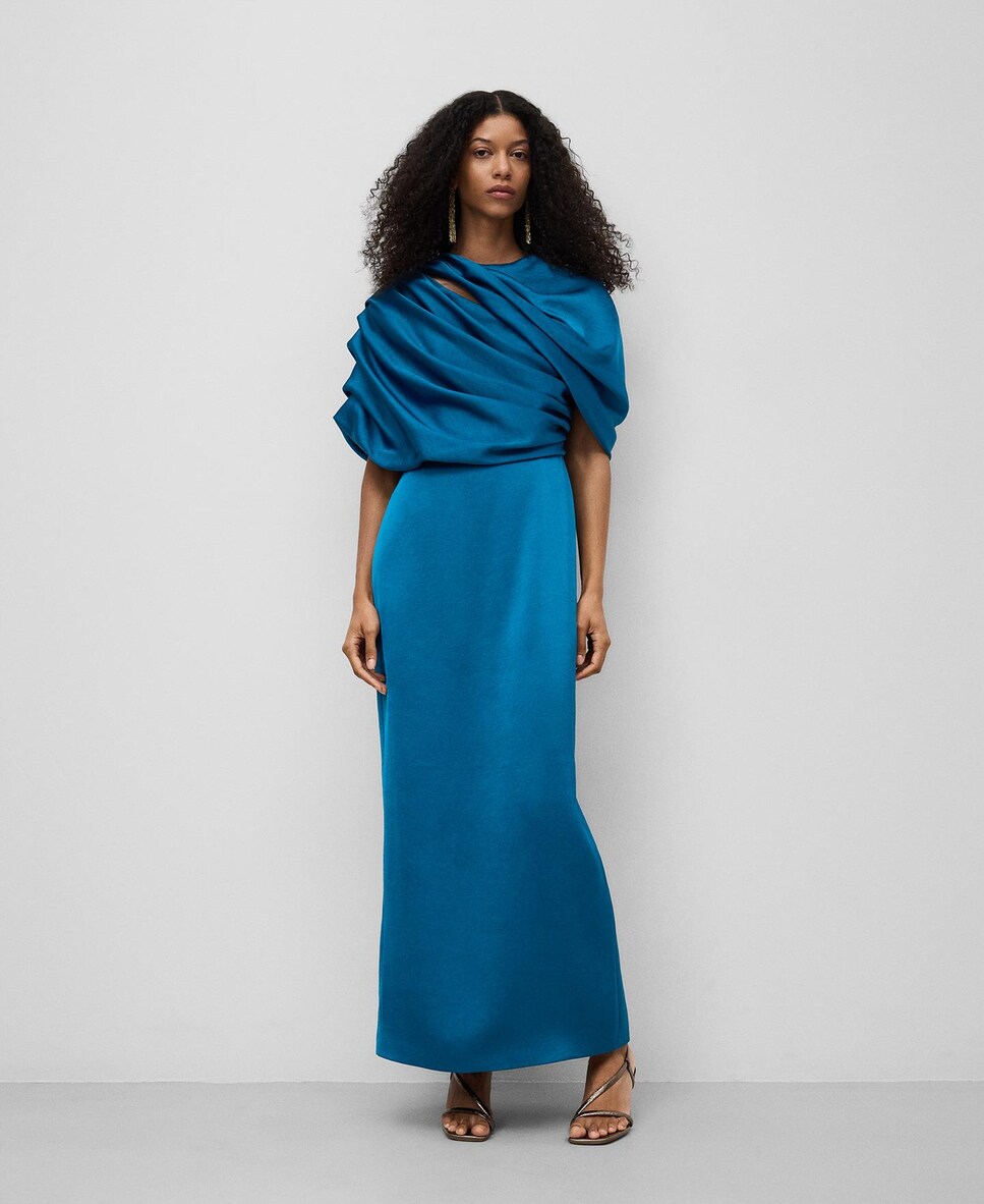 Vestido largo drapeado · Adolfo Dominguez · El Corte Inglés