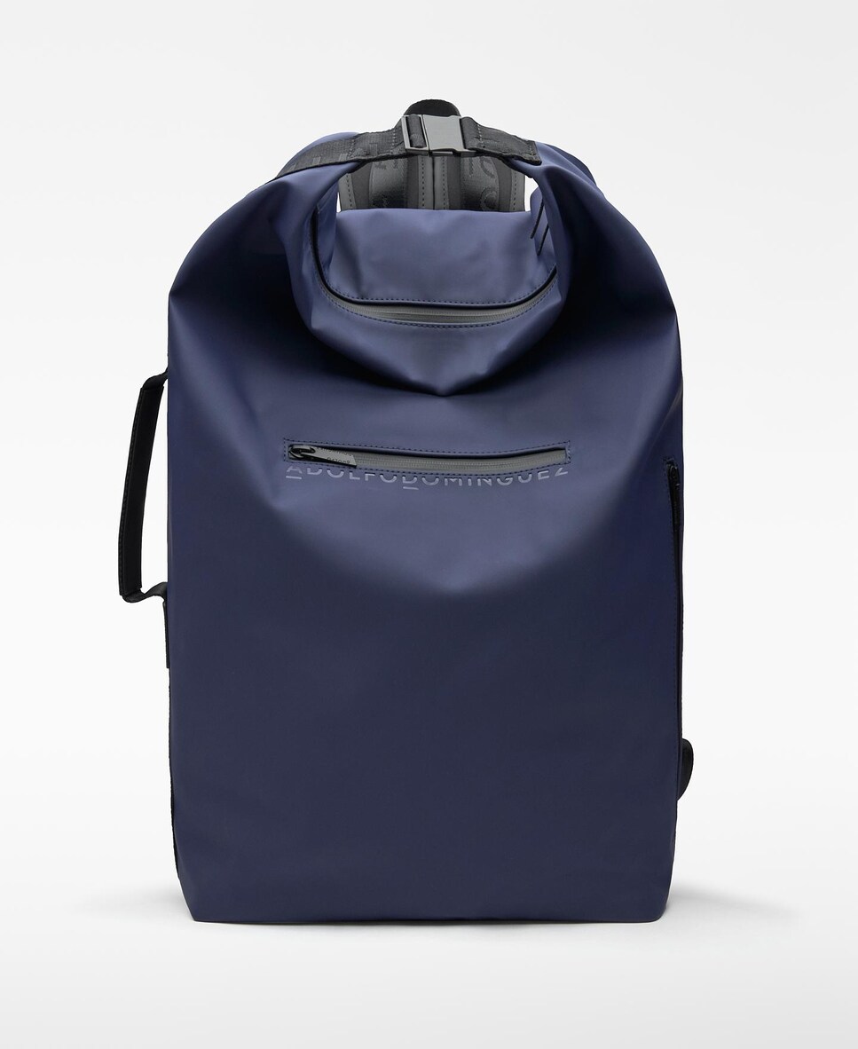 Mochila de hombre rectangular con cierre de cremallera