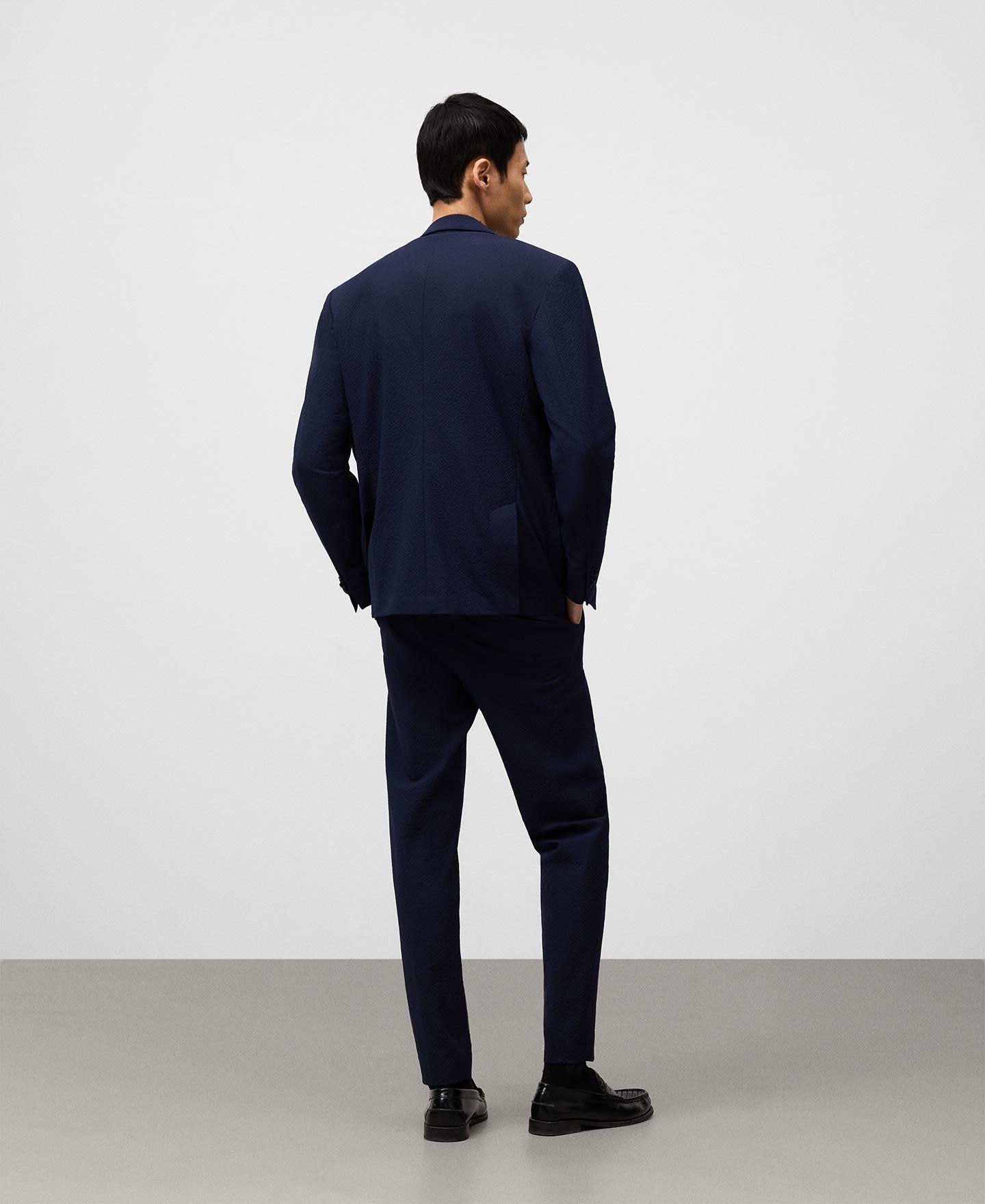 Pantalón de vestir de hombre corte slim - Adolfo Dominguez - Azul marino Azul marino-3