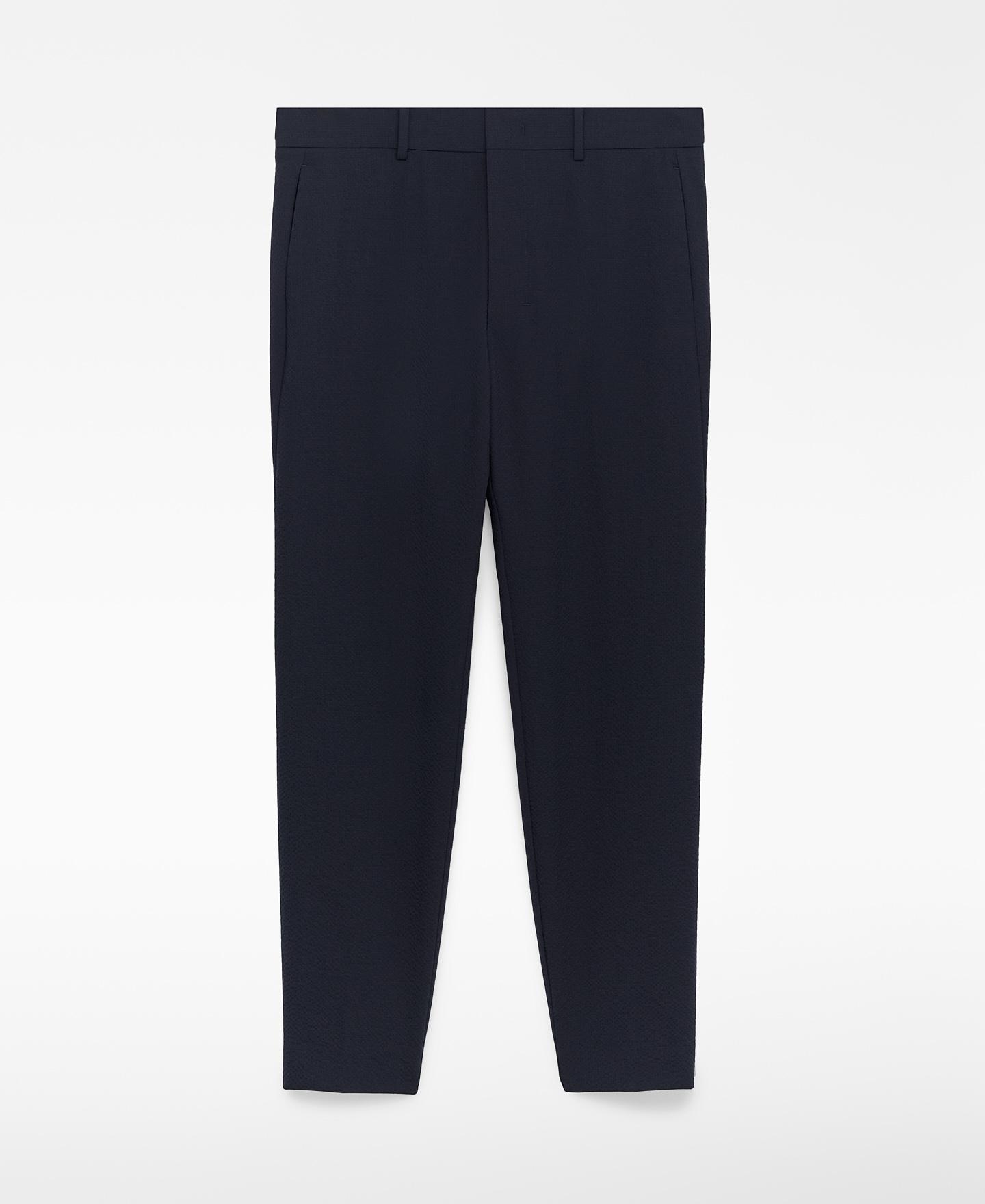 Pantalón de vestir de hombre corte slim - Adolfo Dominguez - Azul marino Azul marino-6