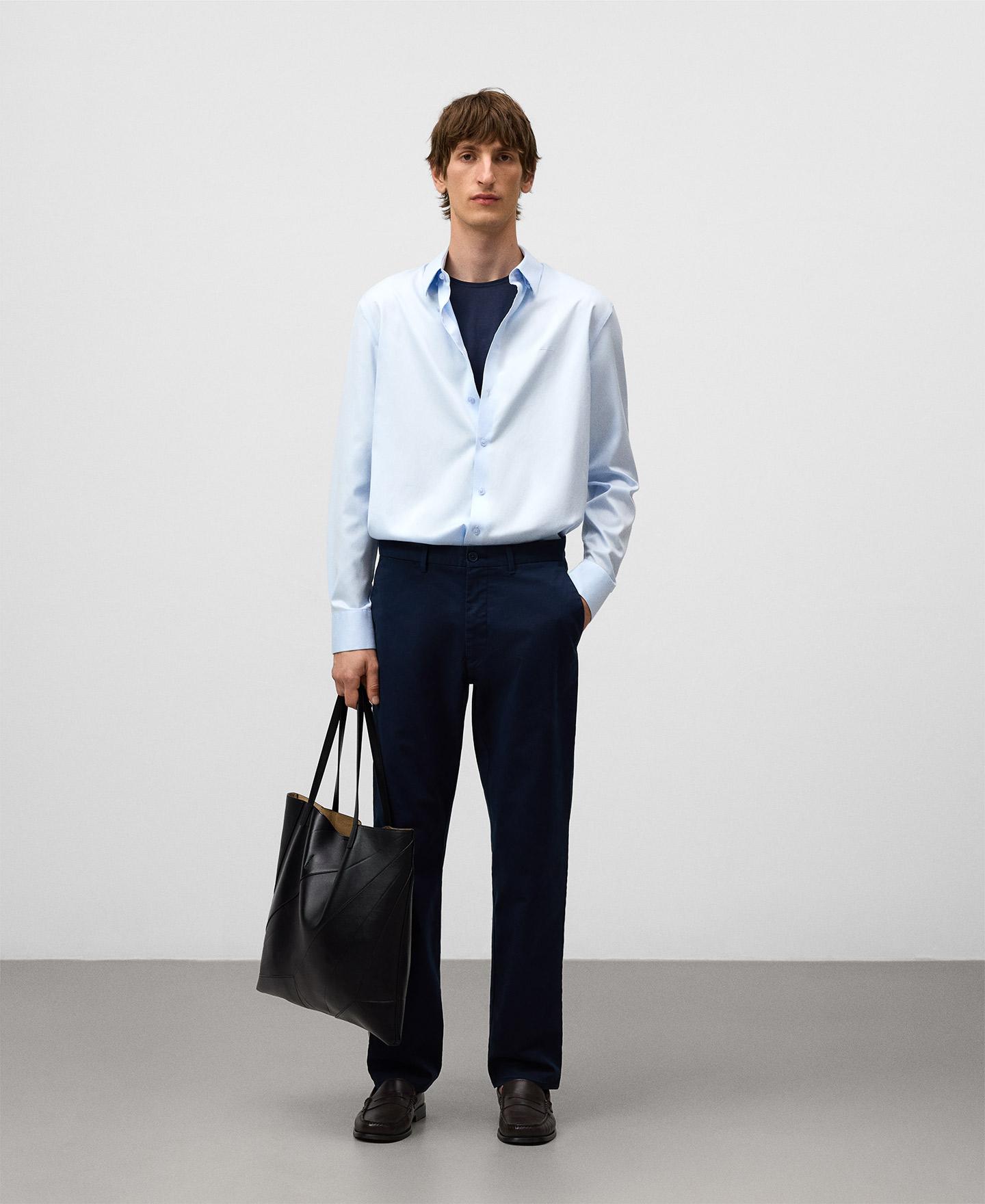 Imagen 2 de Pantalón de hombre chino regular fit - Adolfo Dominguez - Azul marino Azul marino