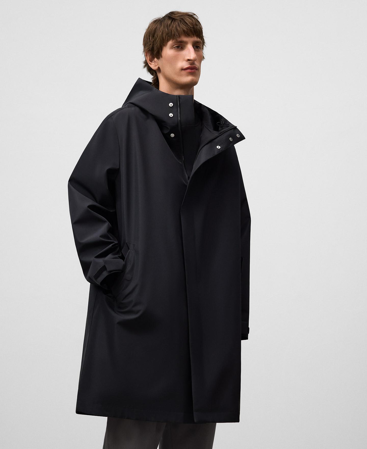 Parka de hombre larga con capucha ajustable